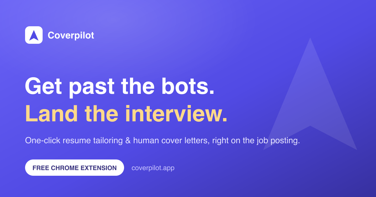 Coverpilot - AI Resume Tailor